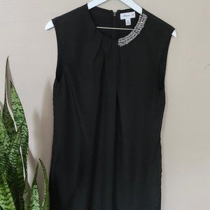 Jeweled Black Sleeveless Dress